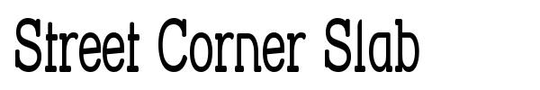 Street Corner Slab font preview